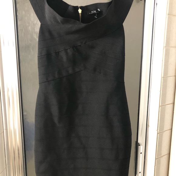 wow couture black bodycon dress bandage size Medium - Picture 1 of 5